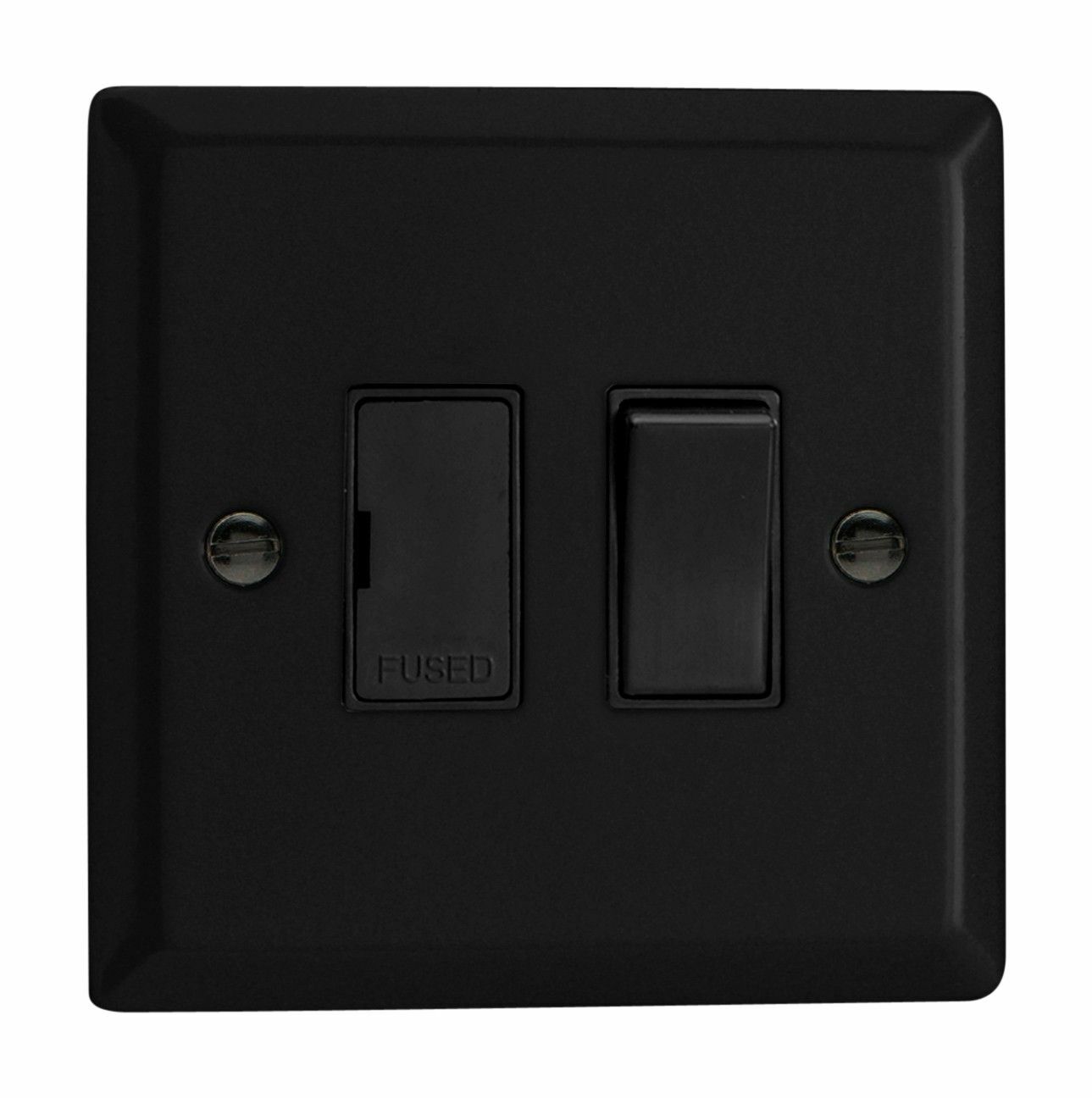 Varilight XY6B.MB Urban Matt Black 1 Gang 13A Switched Fused Spur