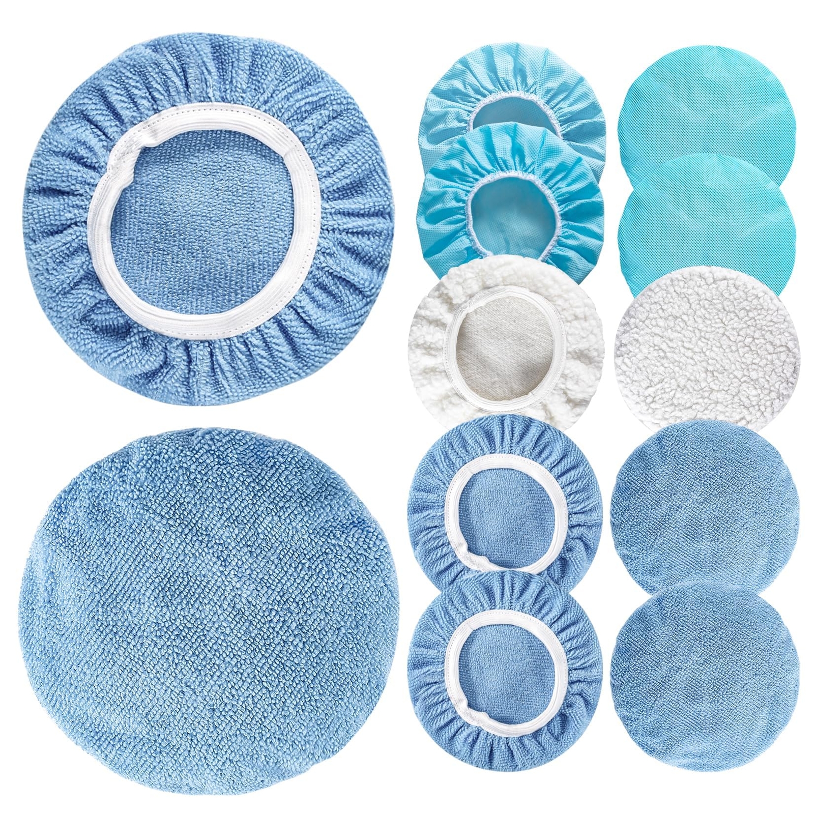 Sukh 12PCS Car Buffing Pads - Car Polishing Bonnet Pad Buffing Pads 5 to 6 In...