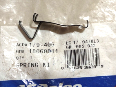 専用2 ACDelco Front Disc Brake Inner Pad Retainer Spring 179406 (L