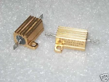 0.10 Ohm 1% @ 5W CAL-R, JAN RER60FR100M PRECISION WW POWER RESISTORS  - 2 pcs 