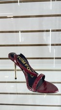 Tom Ford Burgundy Leather Croc Embossed Strap...