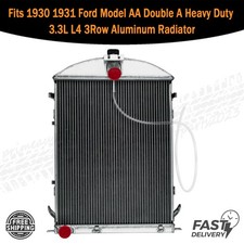Fits 1930 1931 Ford Model Aa Double A Heavy Duty 3.3l L4 3row Aluminum Radiator