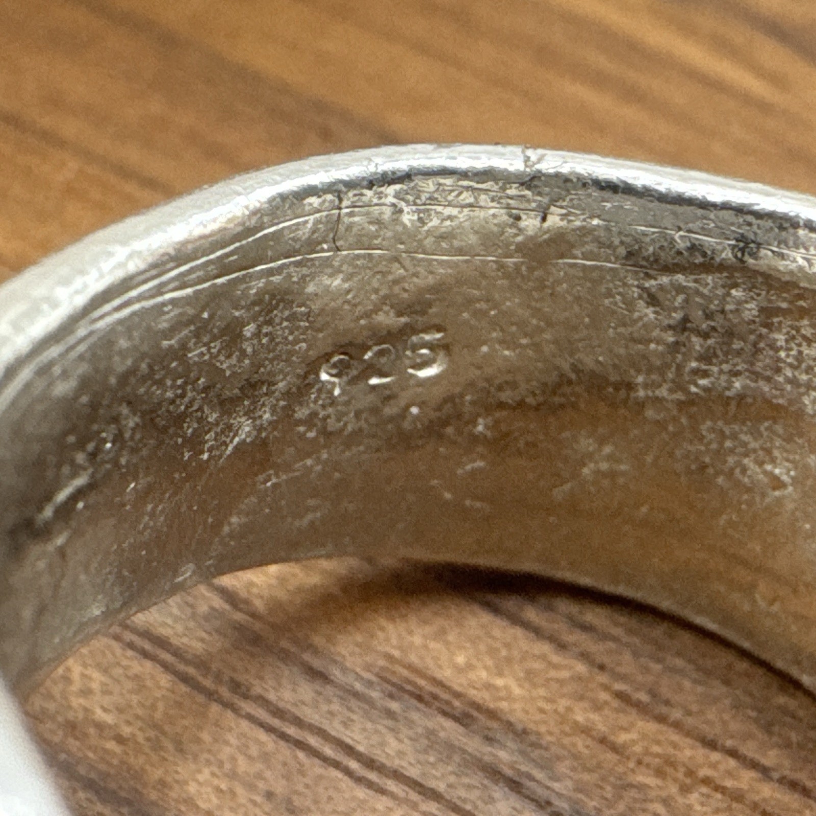 925 Solid Sterling Silver Hammered Handmade Ring … - image 12