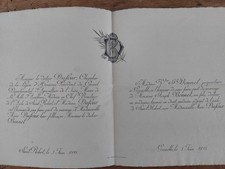faire-part mariage - marie DUFOUR/joseph BONNET - grenoble 1893