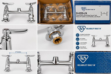 T&S B-0220-LN Deck Mount Faucet 8 in Centers Lever Swivel Base