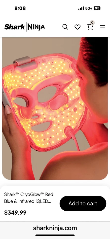 Mascarilla LED Shark CryoGlow Foto 4 de 4