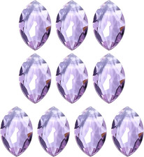 K9 Crystal Pendants Oval Beads, 10 Pack 38Mm Chandelier Prisms Parts Hanging Bea