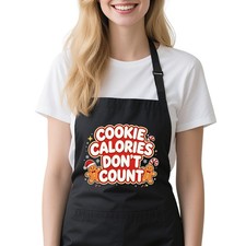 Adjustable Christmas Gingerbread Aprons for Women Men with 2 Pockets