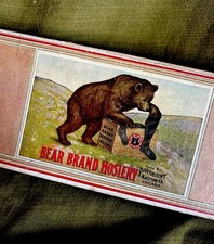 Vintage Bear Brand Hosiery Box Early Edition Excellent