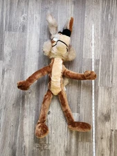 Vintage 1971 Mighty Star Wile E Coyote Plush 32" Warner Bros Looney Tunes Posabl
