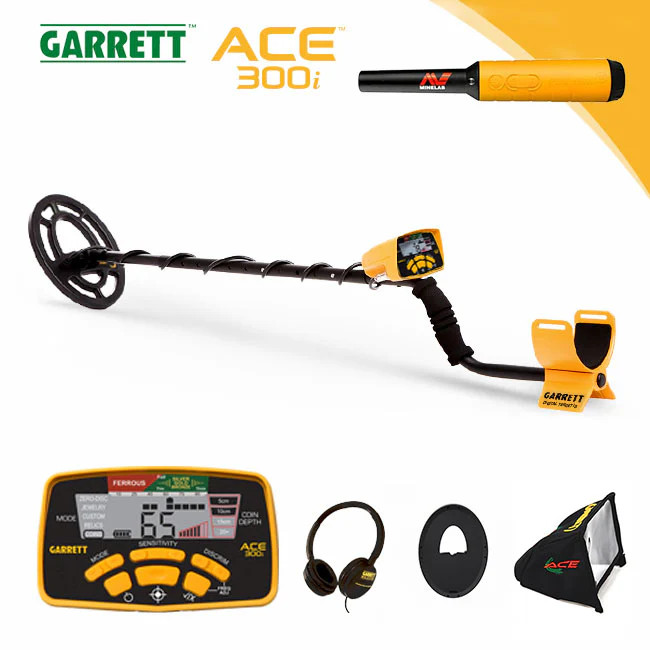 Garrett ACE 300i Pack Deluxe avec discrimination numérique et identification de cible