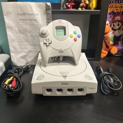 Sega Dreamcast Console Bundle HKT-3020 w/ NBA 2K1 Controller Cables Tested Works