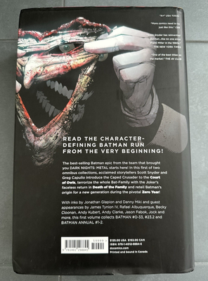 DC Comics Batman Omnibus Vol #1 by Scott Snyder & Greg Capullo