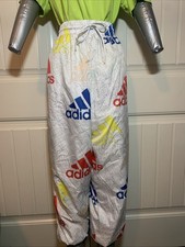 Adidas Essentials Multi-colored Logo Loose Fit Woven Pants Size XL