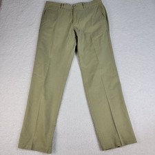 Tommy Bahama Men's Cotton/Tencel Stretch Flat Front Chino Pants Khaki 34x31.5