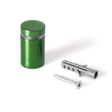 Sign Standoff 3/4" Diameter x 1" Barrel Length Green Aluminum Eco Series Easy