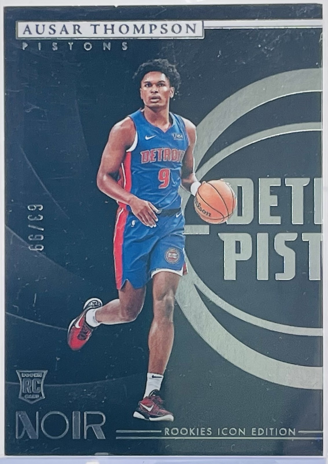 Ausar Thompson 2023-24 Panini Noir Rookies Icon Edition #183 /99 (RC,SN,SSP)