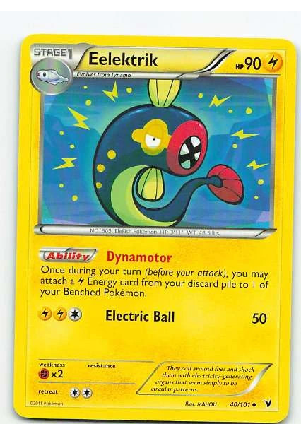 Eelektrik 40/101 Noble Victories NM Pokemon TCG