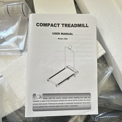 V300 Compact Electric Motorised Treadmill w/ Remote Control & User Manual