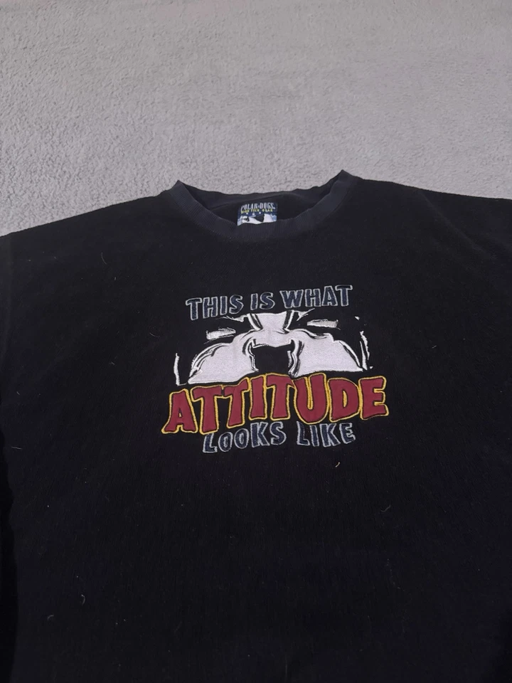 Sudadera Polar Big Dogs Adulto 2XL Pullover Negro Polar Actitud Suéter Y2K Foto 3 de 4