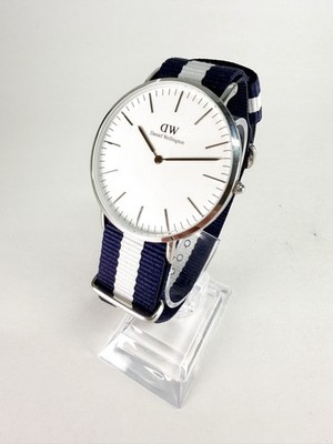Daniel Wellington Classic B40S8 40mm Silver White Dial Nylon Strap Watch