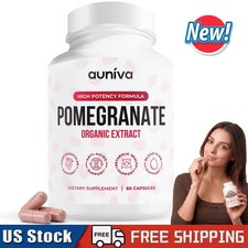 Auniva Pomegranate Extract Capsules, 60 Capsules, Natural Pomegranate Supplement