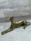 Vintage Art Deco Greyhound Whippet Dog Brass Decor Statue Figure Mcm