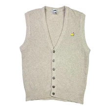 Slazenger Men's M Sweater Vest Beige Silk Linen
