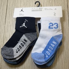 Nike Jordan Jumpman Socks Toddler One Size Multicolor Lightweight Ankle 6 Pack