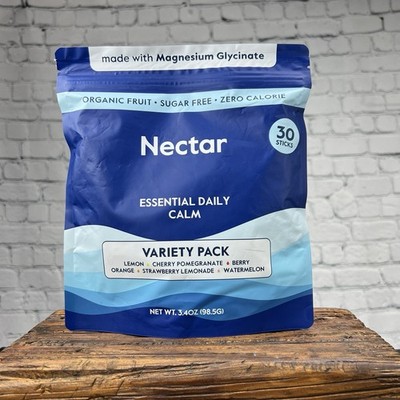 Nectar Essential Daily Calm Variety Pack Powder 30 Sticks Zero Calories