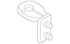 Genuine Nissan Cowl Grille Mount Bracket 64880-EG010