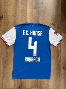 Maillot Hansa Rostock Jako 40 Ans 2005/06 Signé à La Main Taille M/L - Occasion