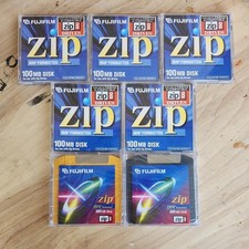 FujiFilm 100 MB Zip Disk LOT OF 7 2 sealed