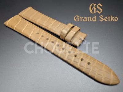 OEM Grand Seiko SBGW281 / 9S64-00Z0 Banto 19mm Light Tan Crocodile