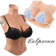 Realistic B-H Cup Silicone Breast Forms Breast Plate Fake Boobs For Crossdresser