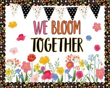 Flower Classroom Bulletin Board with Borders Floral Mixed 