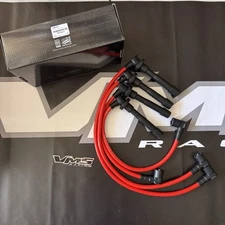Genuine VMS Racing Red Spark Plug Wires 10.2MM Set For Honda Civic D Series SOHC