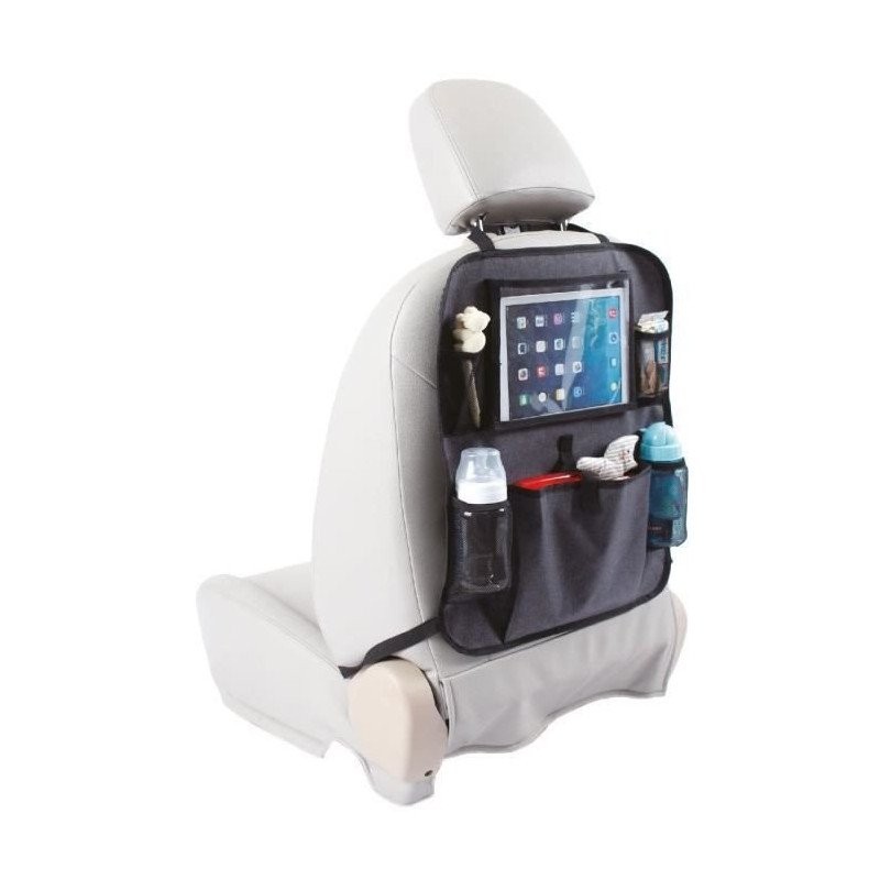 Organiseur de voiture Tineo avec porte tablette tactile et poches filet
