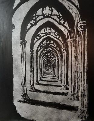 Original Ölgemälde Architektur 80x100 cm Moderne Kunst Unikat Daniel Pultorak