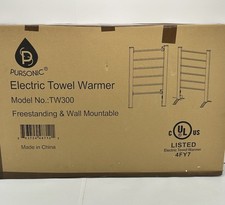 Pursonic TW300 6-Bar Freestanding or Wall Mountable Electric Towel Warmer - New
