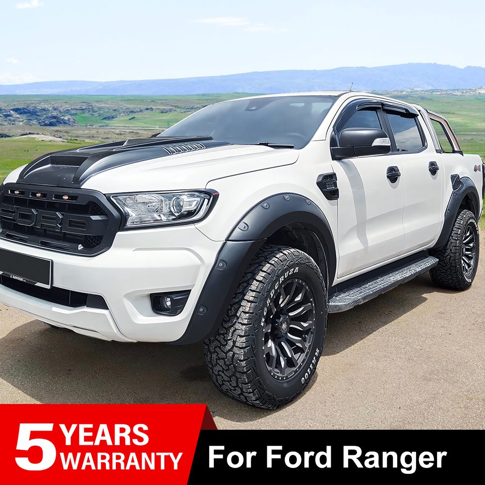 For Ford Ranger 2016-2022 Pocket Style Wheel Arches Bonnet Scoop Guard Body Kit