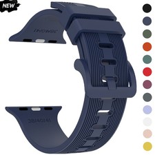 Silicone Sports Band For Apple Watch Ultra 4/3 49mm Series 12 11 10 9 8 7 6 5 SE