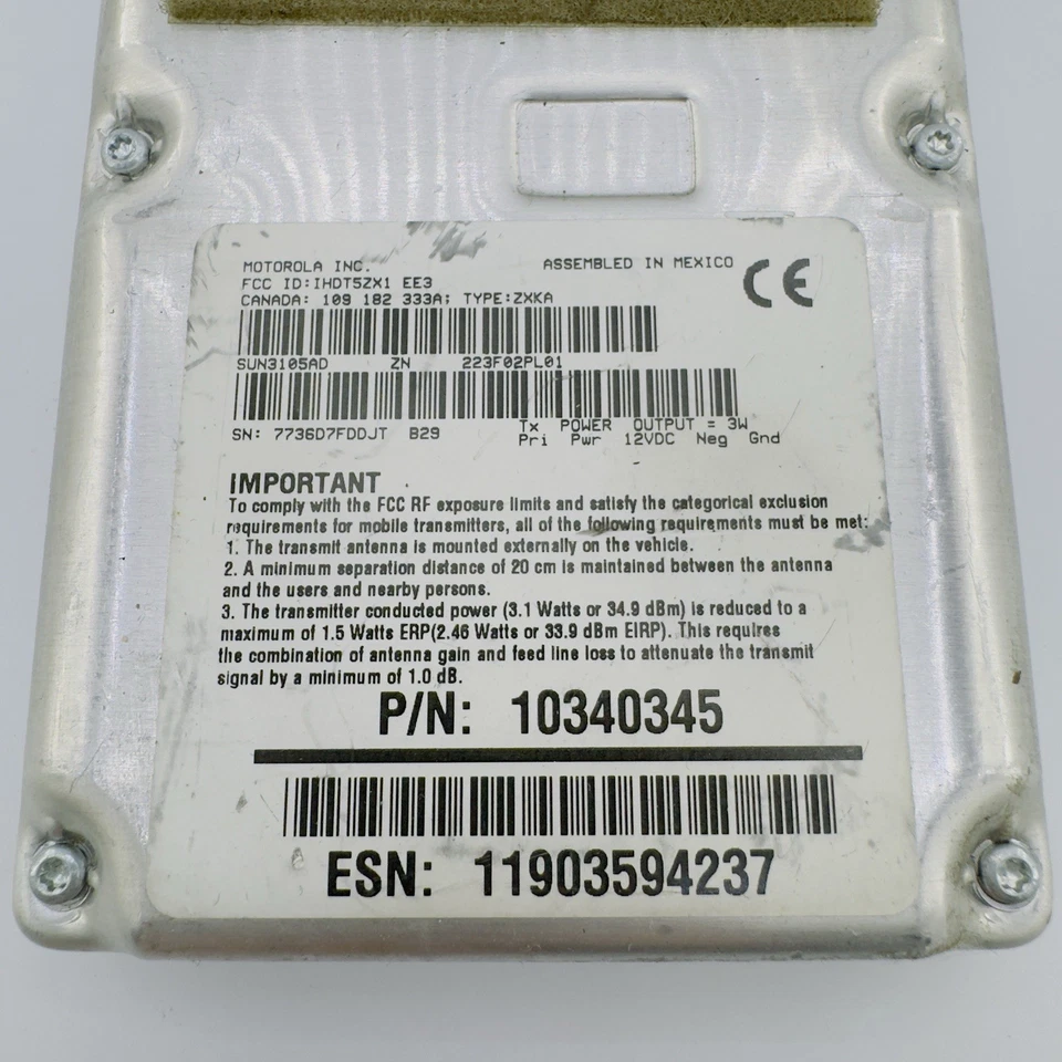 Módulo de comunicación Acura TL OnStar 2001-2003 | OEM PN: 10340345 (Motorola) Foto 2 de 4