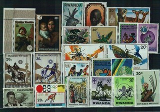 Ruanda Briefmarkenlot 1 Steckkarte postfrisch