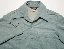 Vintage 1960-70s Tobias Green Pearl Snap Western Leisure Medium Shirt Jac