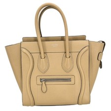 Celine Beige Luggage Micro Tote Handbag F-AT-2107 F-CU-2117 NQ08007