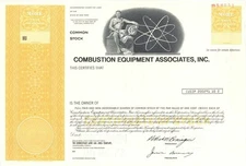 Combustion Equipment Associates, Inc. - Specimen Stock Certificate - Specimen