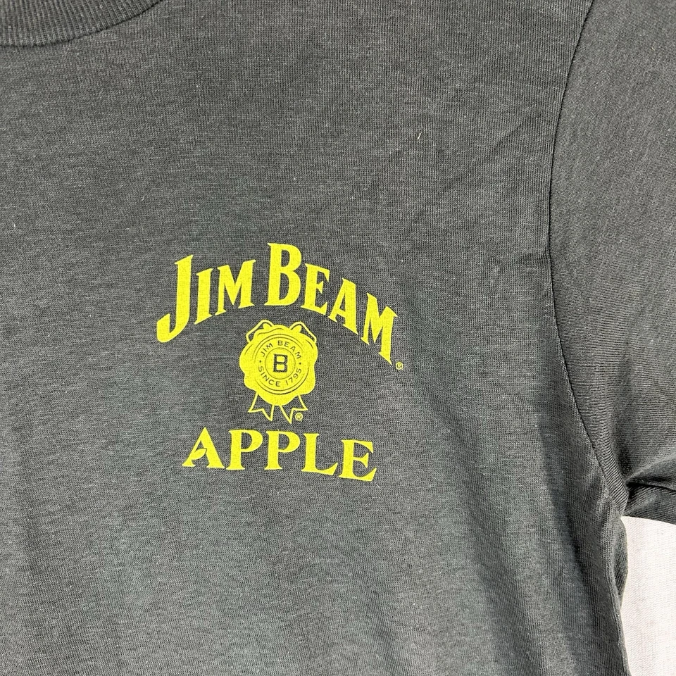 Camiseta Jim Beam Whiskey Apple Manga Corta Para Hombre Pequeña Gris Informal Camiseta Logo Top Foto 2 de 4