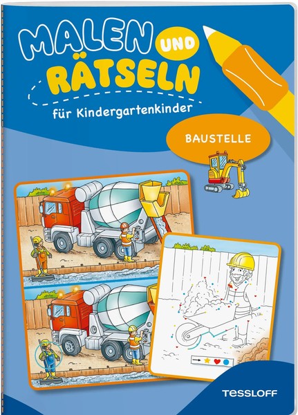 Malen Und RäTseln FüR Kindergartenkinder. Baustelle | Stefan Lohr | BroschüRe-image