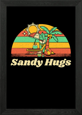 Sandy Hugs Strand Paare Gerahmtes Wandbild Poster Leinwanddruck Bild